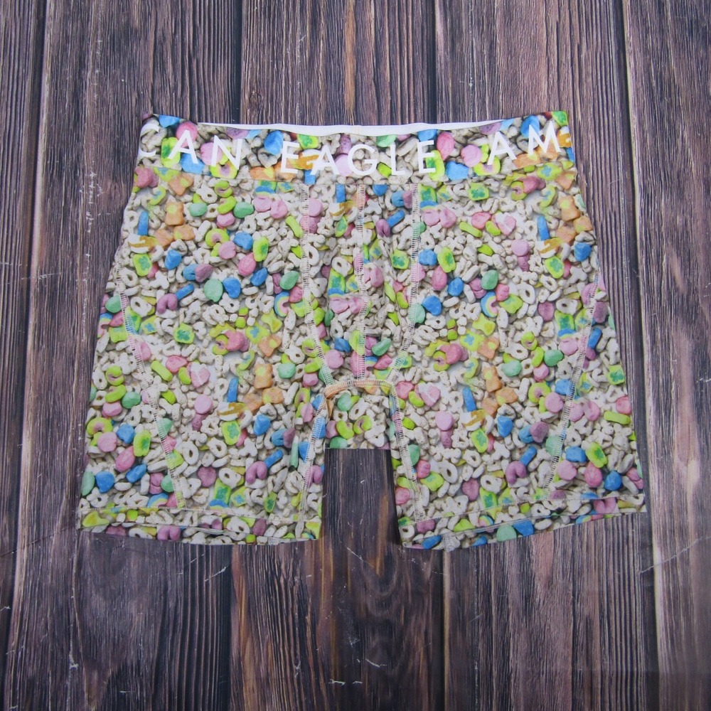 American Eagle NEW Mens Medium Boxer Briefs Funny Gift Cereal Joke
